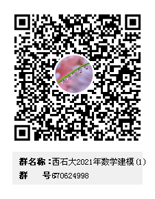 西石大2021年數學建模(1)群二維碼
